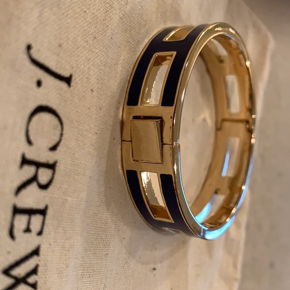 Jcrew navy and gold bangle bracelet - Picture 2 of 2